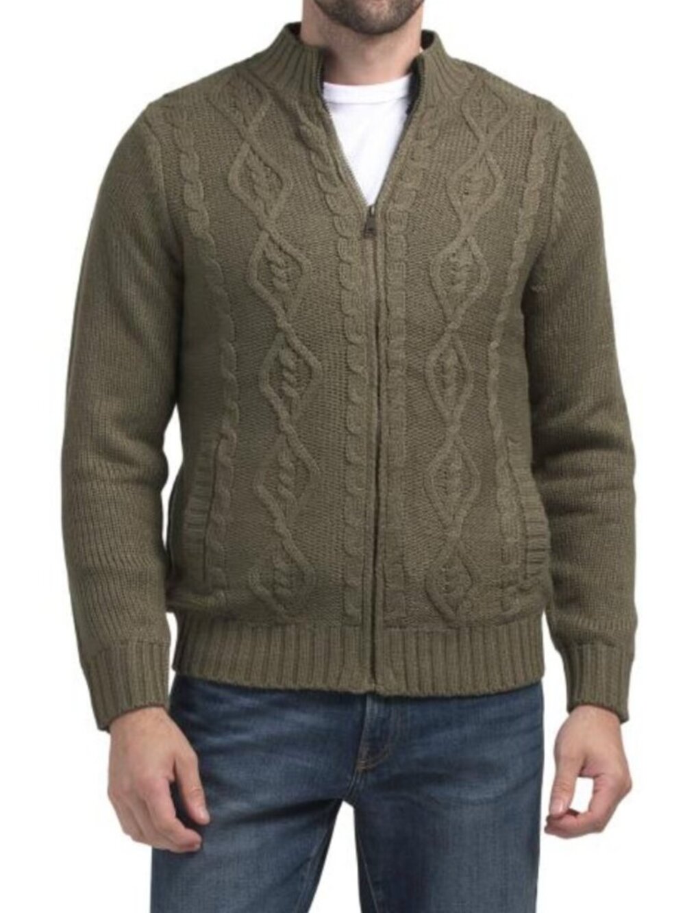 FRYE Cable Knit Soft Lined Sweater